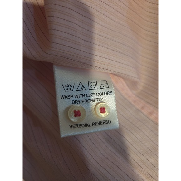 Tommy Bahama Pink Striped Button Down, Men's Size 16.5 34/35 Long Sleeve Shirt - Picture 7 of 9